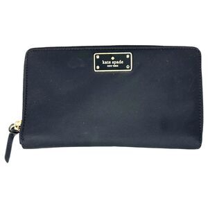 Kate Spade Nylon Black Large Zip Wallet